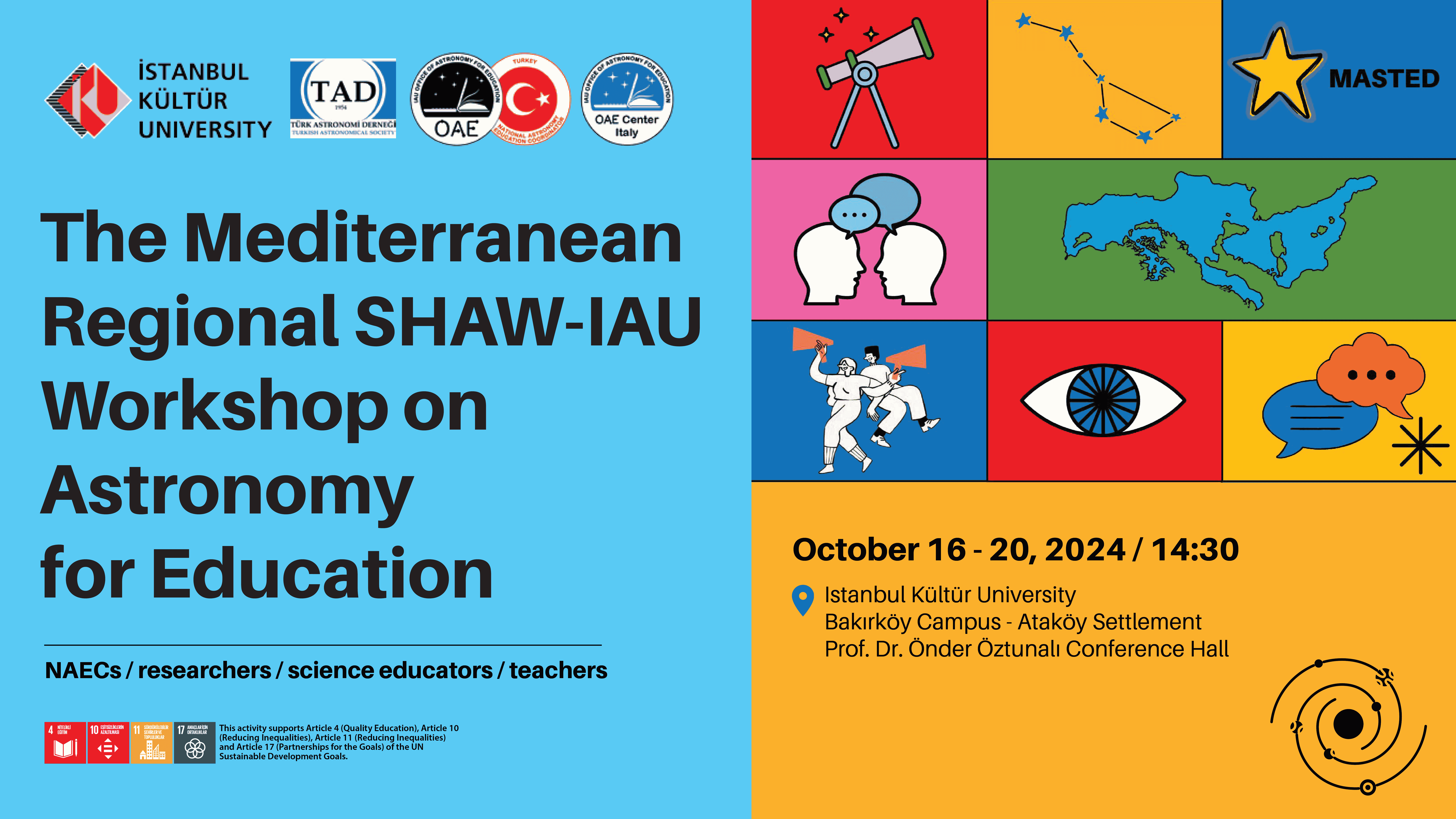 The Mediterranean Regional SHAW-IAU Workshop on Astronomy for Education MASTED