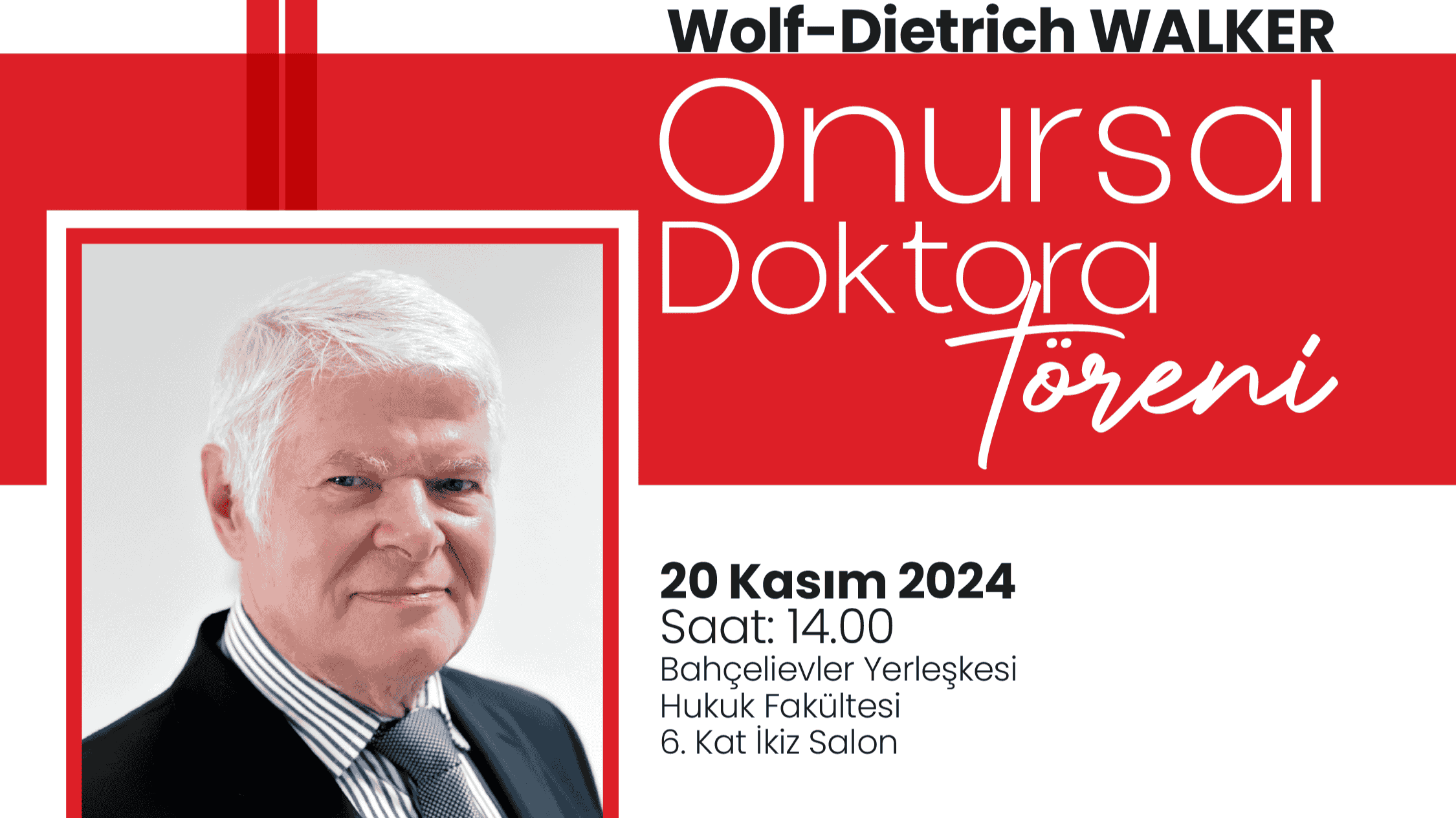 Prof. Dr. iur Wolf-Dietrich Walker Onursal Doktora Töreni