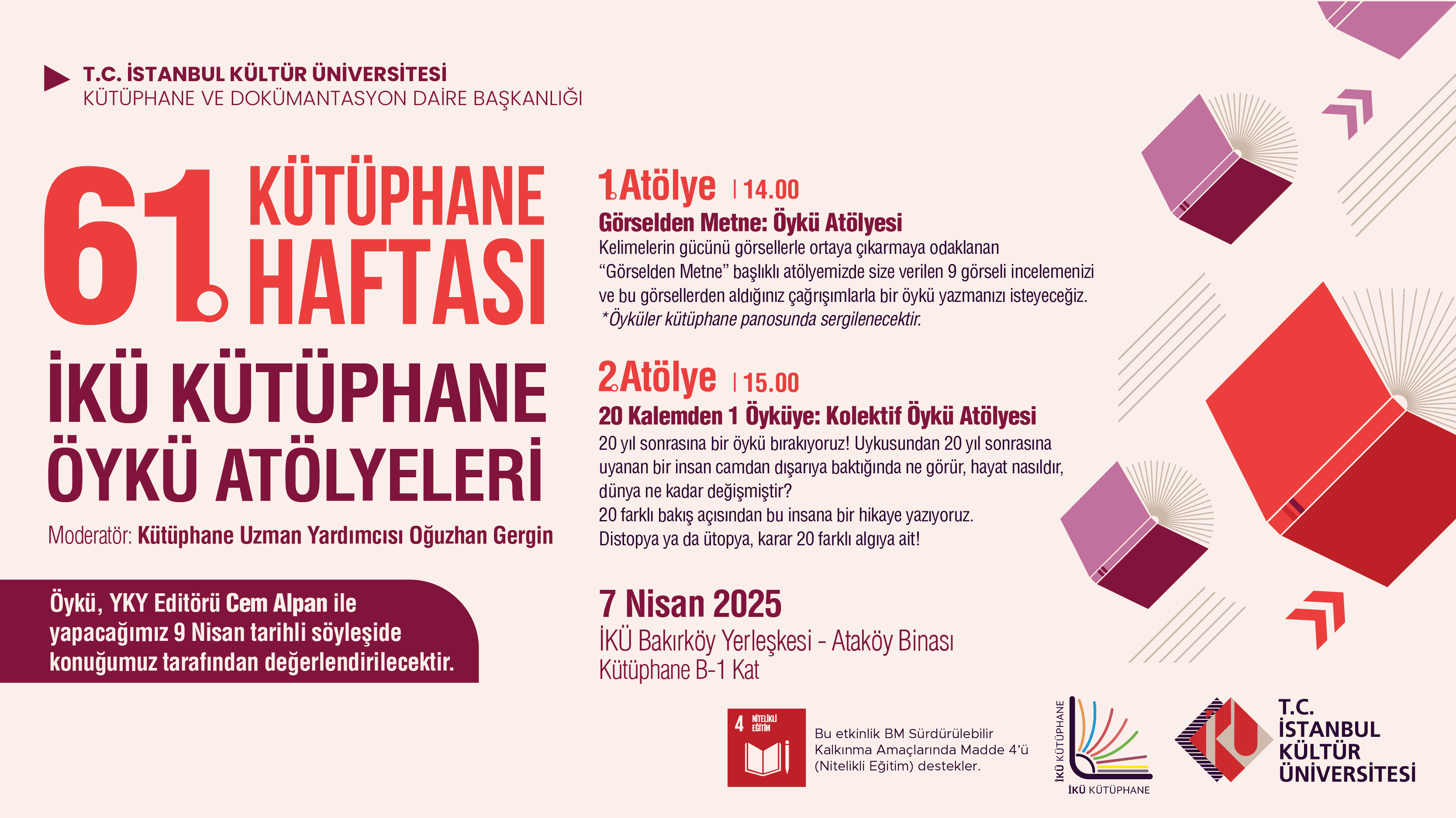 İKÜ Kütüphane Öykü Atölyeleri