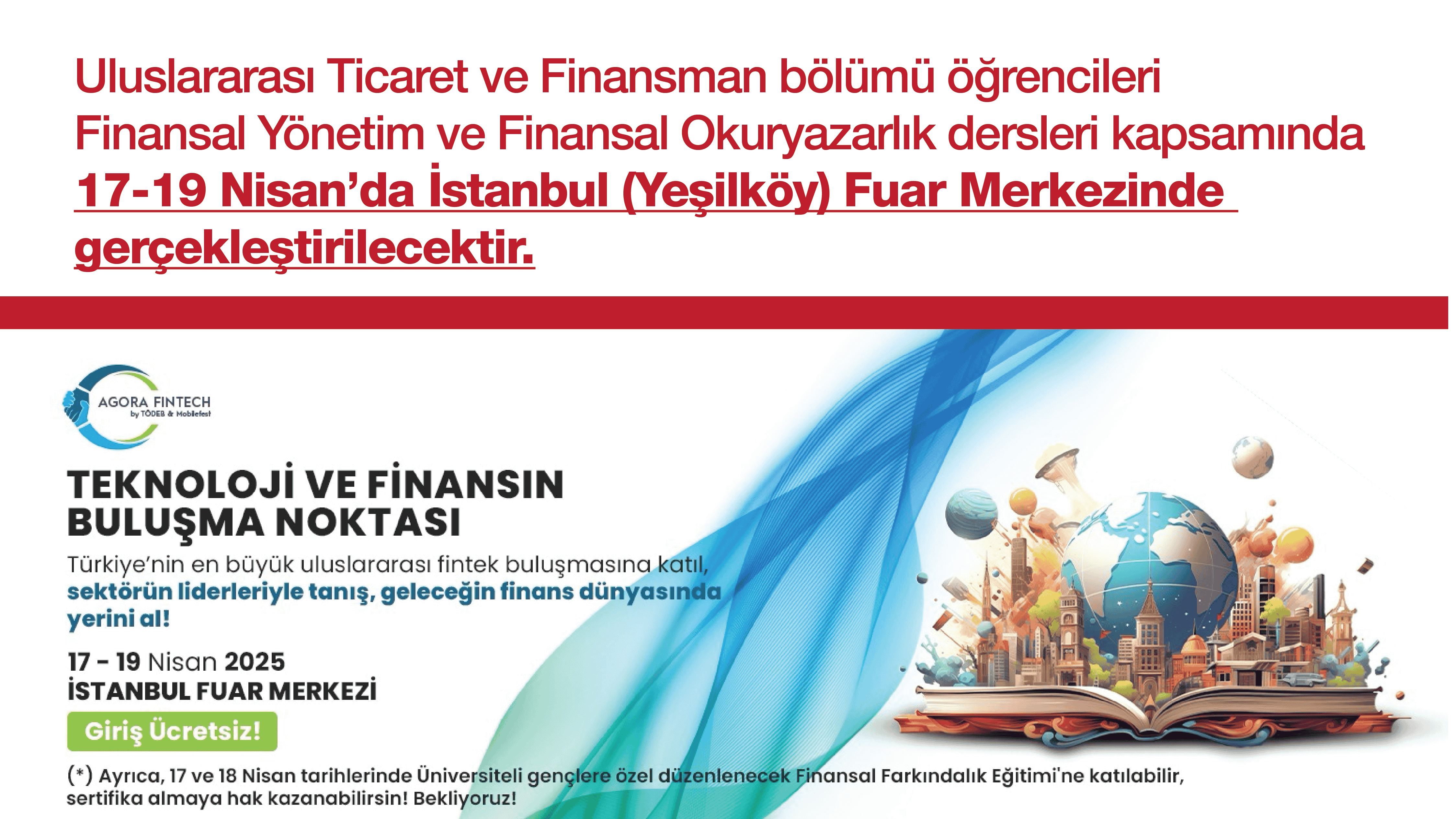 AGORA FINTECH Fuarı Ziyareti