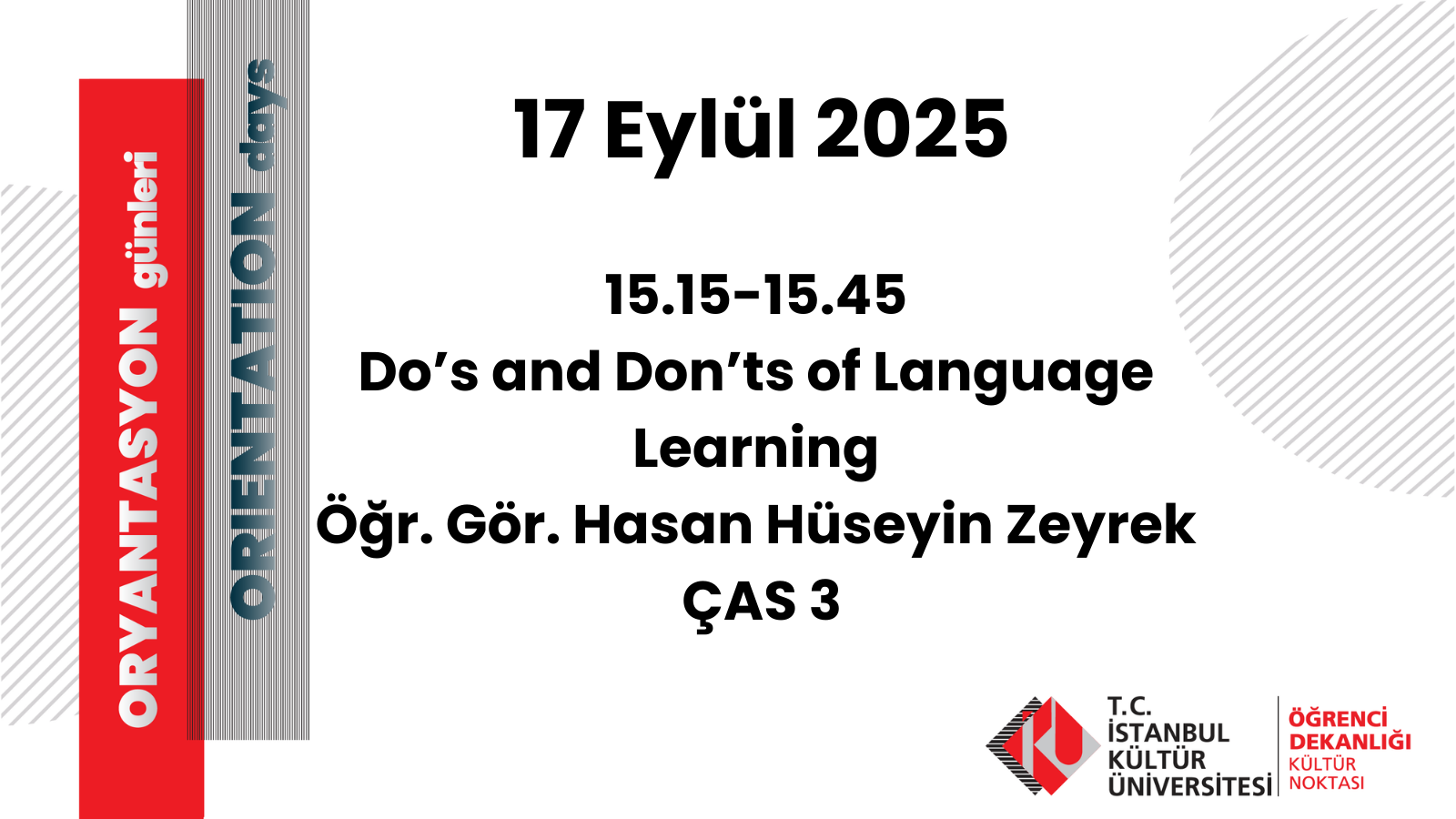 Do's and Don'ts of Language Learning, Öğr. Gör. Hasan Hüseyin Zeyrek