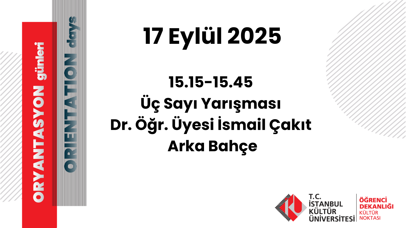 Üç Sayı Yarışması, Dr. Öğr. Üyesi İsmail Çakıt