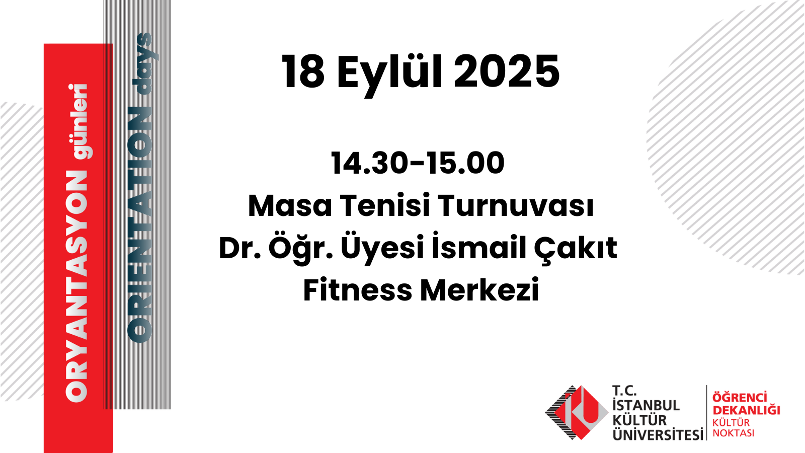 Masa Tenisi Turnuvası, Dr. Öğr. Üyesi İsmail Çakıt