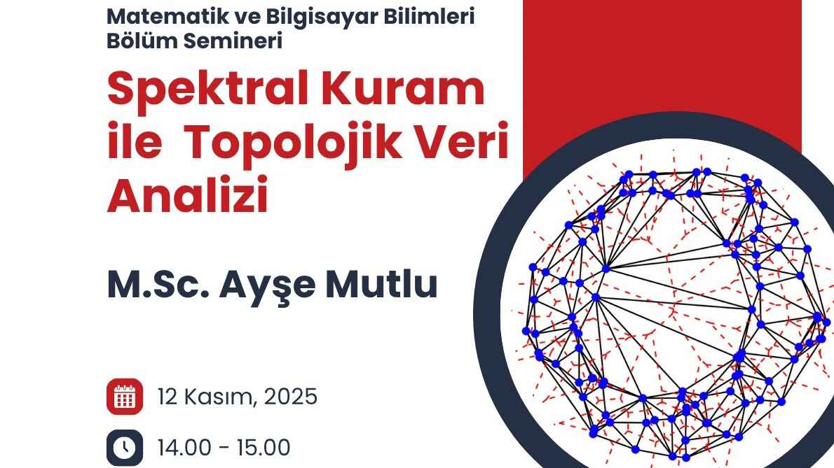 Matematik ve Bilgisayar Bilimleri Bölüm Semineri: Spektral Kuram ile Topolojik Veri Analizi