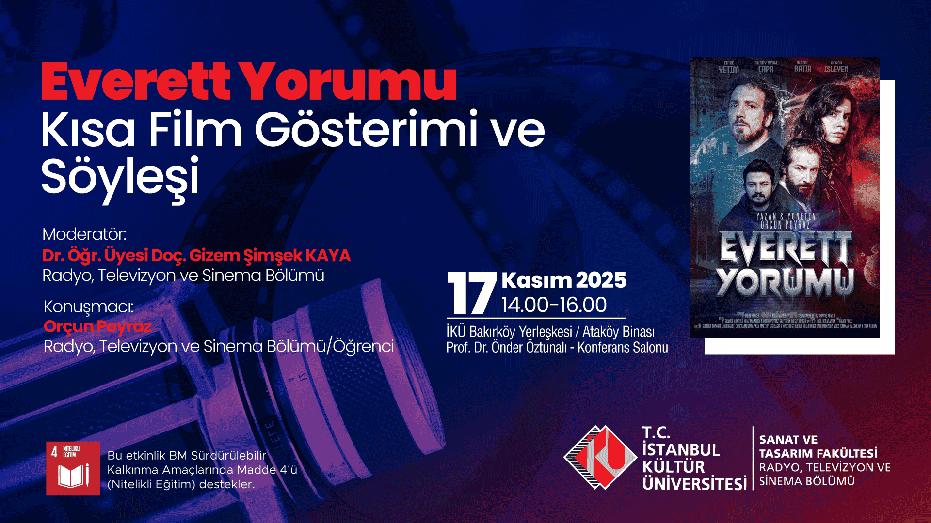 🎬 Everett Yorumu Kısa Film Gösterimi ve Söyleşi