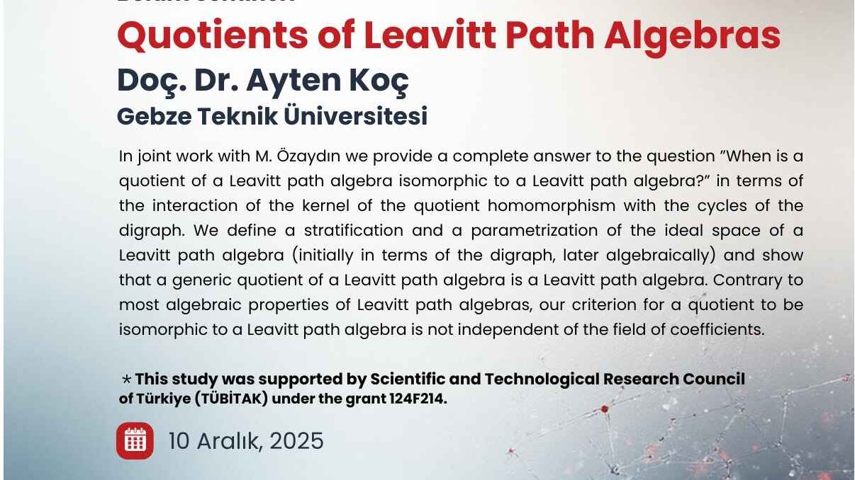 Seminer: Quotients of Leavitt Path Algebras