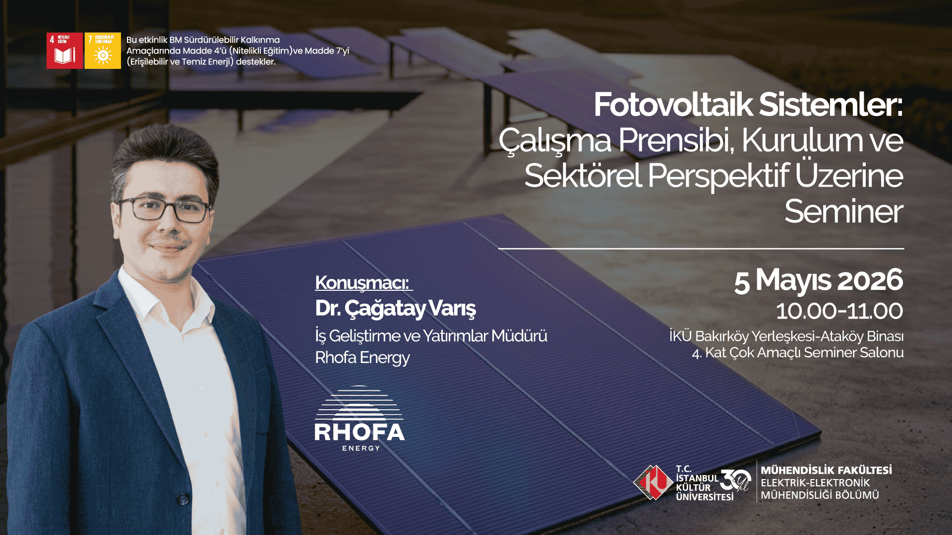 Fotovoltaik Sistemler: Çalışma Prensibi, Kurulum ve Sektörel Perspektif Üzerine Seminer