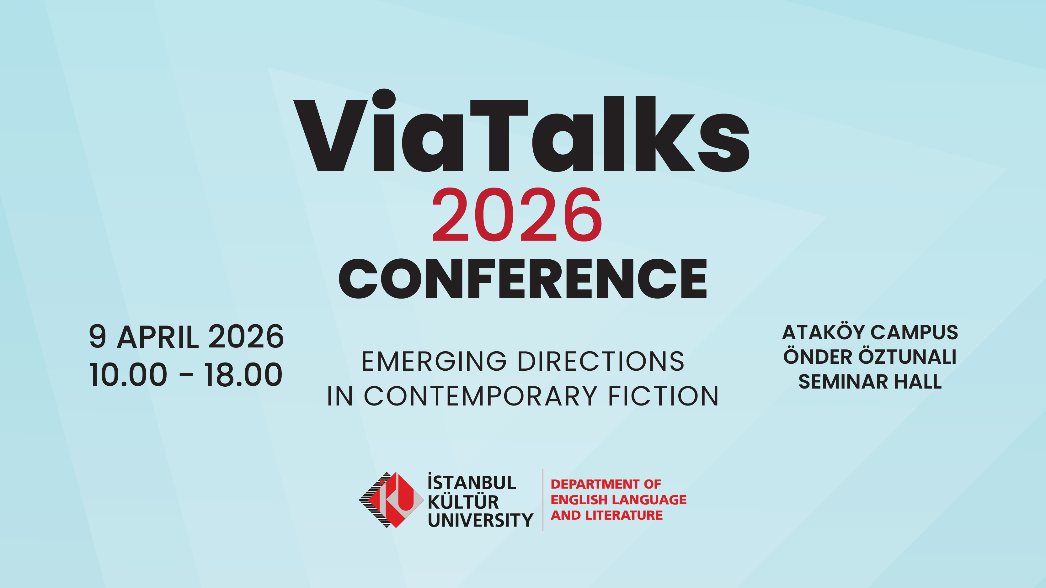 ViaTalks 2026: Emerging Directions in Contemporary Fiction