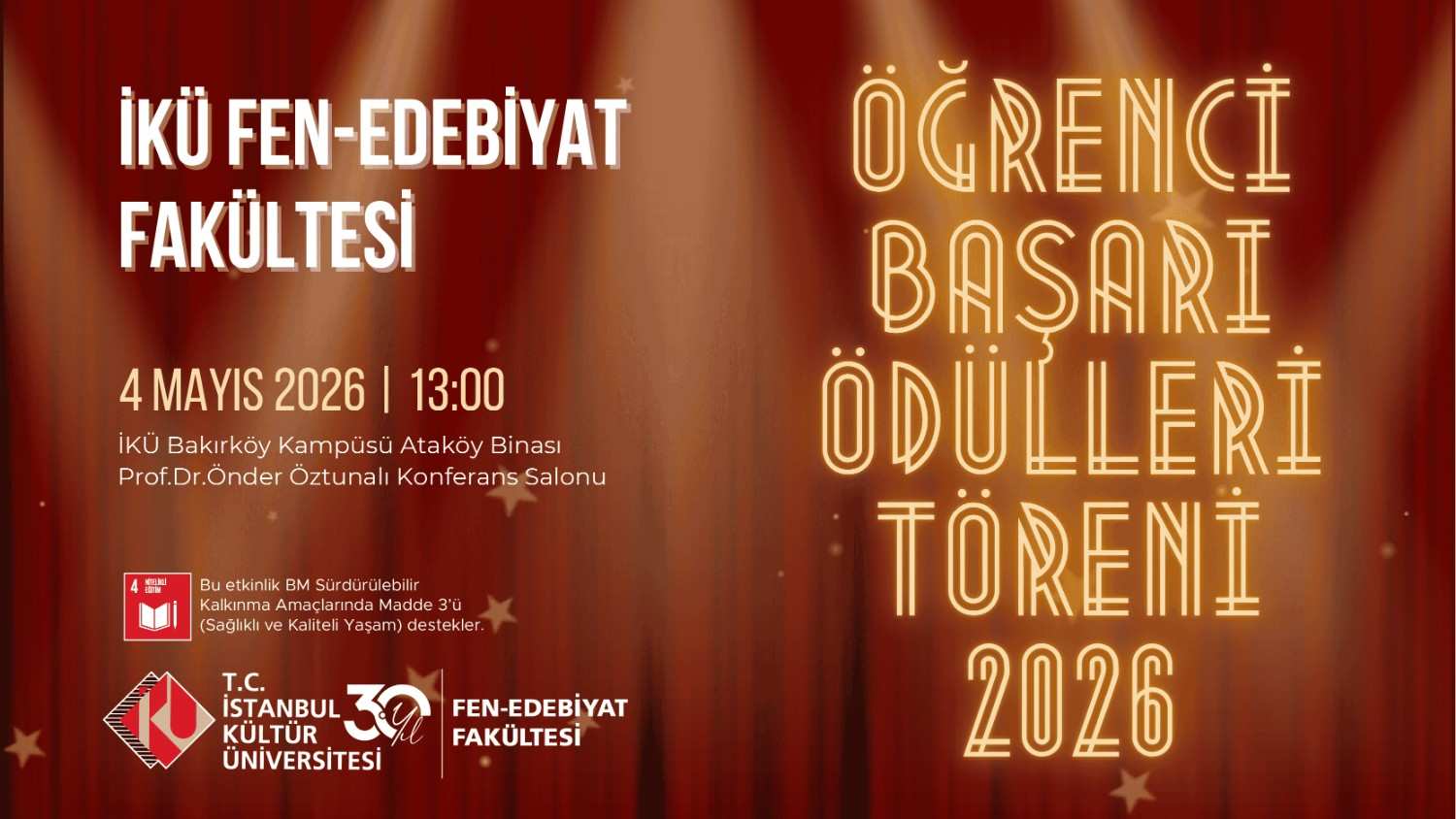 Fen Edebiyat Fakültesi-Öğrenci Başarı Ödülleri Töreni 2026