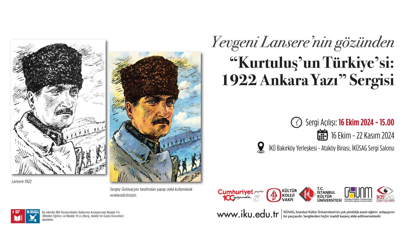 Yevgeni Lansere Gözünden “Kurtuluş’un Türkiyesi 1922 Ankara Yazı" Sergisi